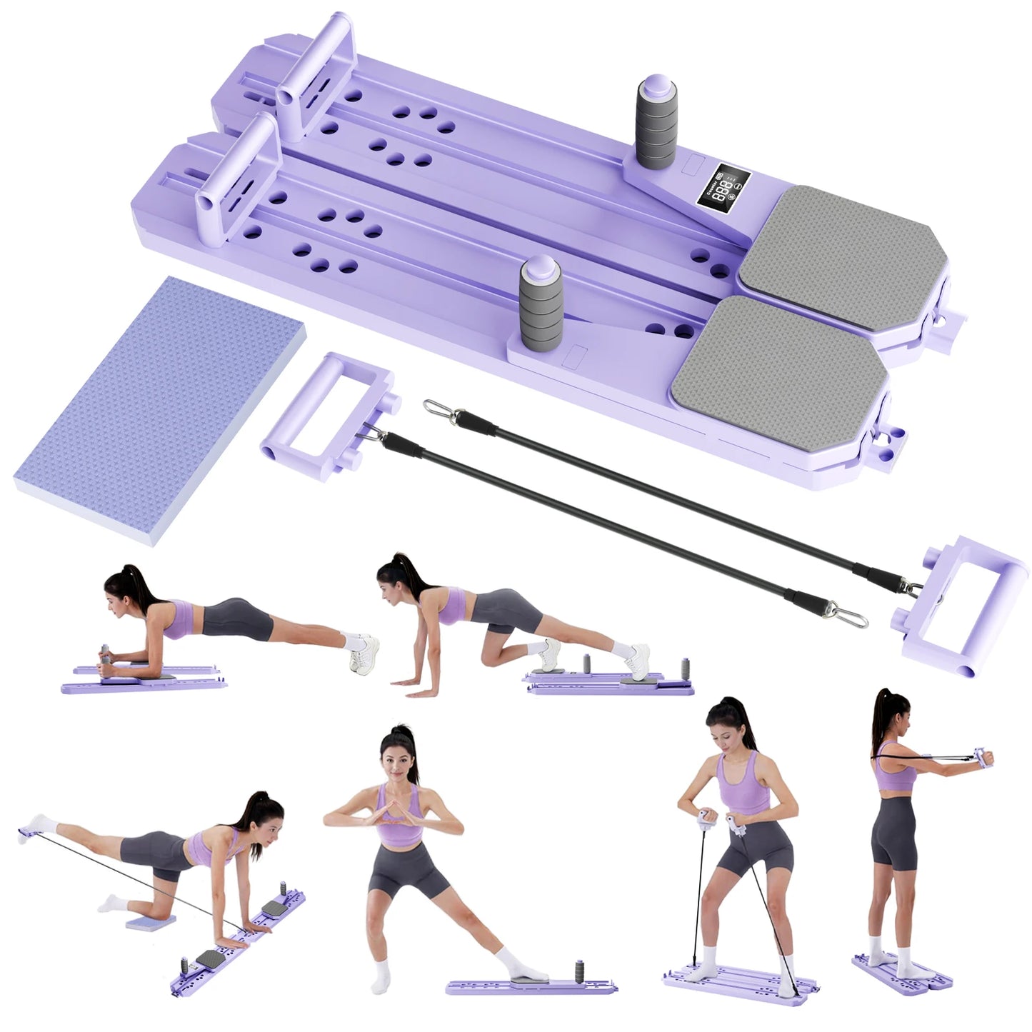 Ab Pilates Board With Resistance Bands For Home Office