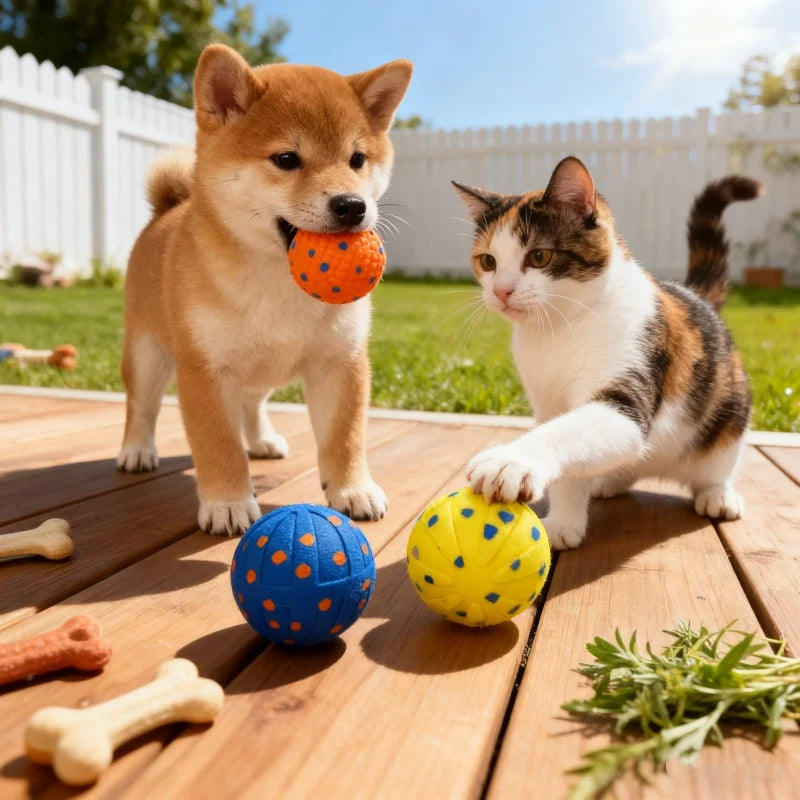 Booteely Dog Interactive Ball Toy Auto Vibrating Jumping Ball