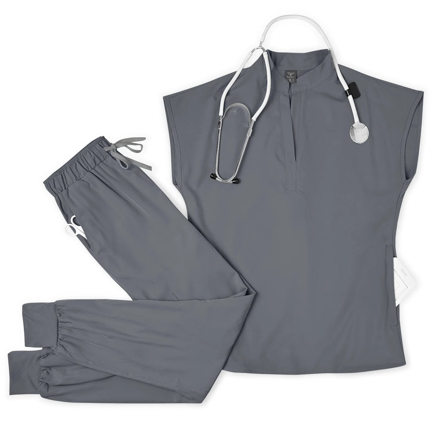 Medical Scrubs Set for Men Breathable Top and Pants