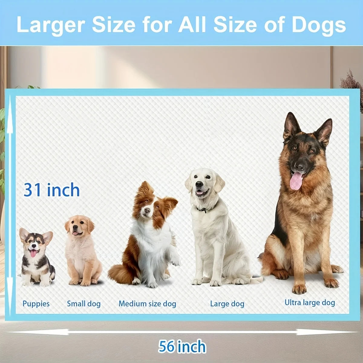 JUYHGV Puppy Training Pads For Dogs Leakproof And Superabsorbent