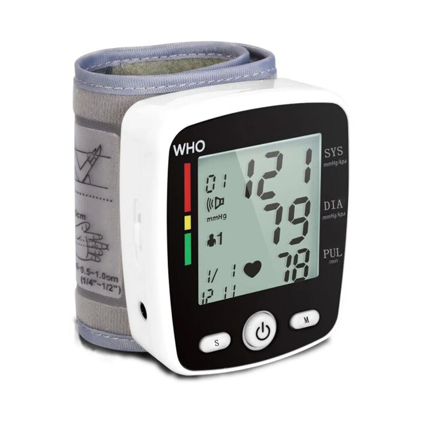 TAKROL Digital Wrist Blood Pressure Monitor with LCD 2x90 Memory