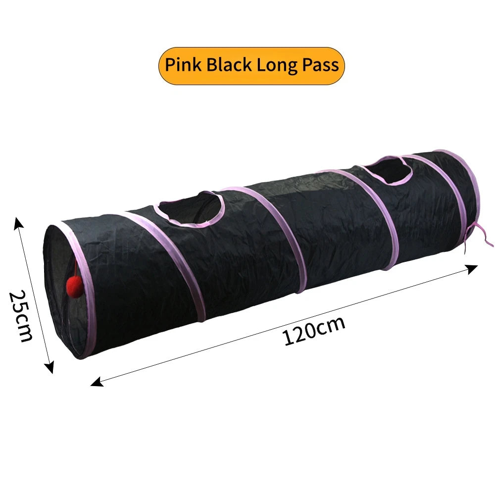Foldable Cat Tunnel Play Tunnel Breathable Indoor Cat Toy