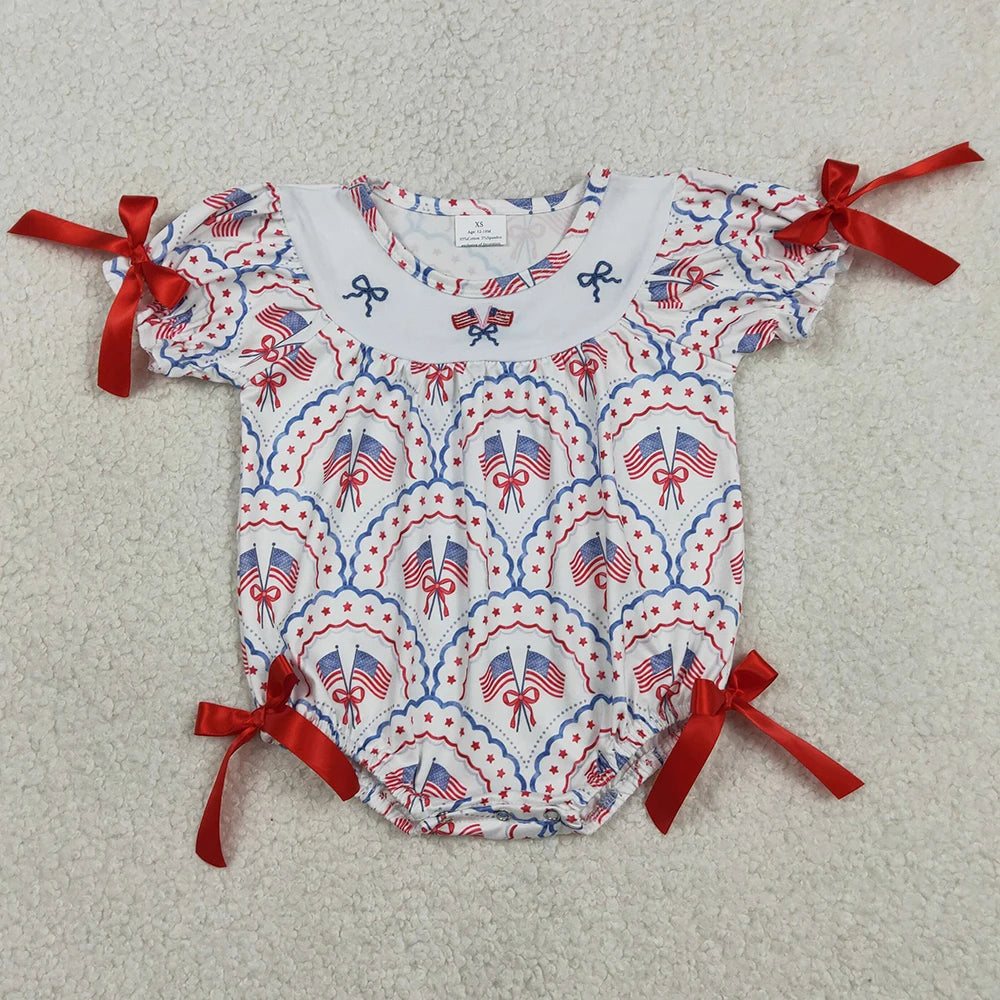 Baby Girls Rompers 4th of July Bodysuits for Toddlers