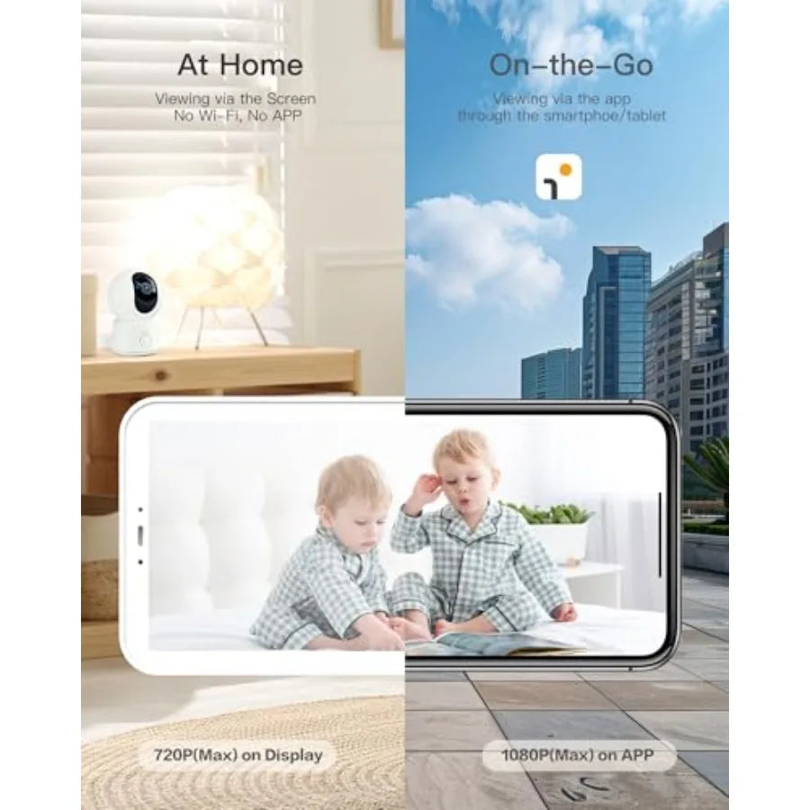 WiFi Baby Monitor With 1080P Video Motion Tracking Smartphone App Encrypted
