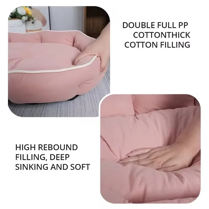 Corduroy Pet Sofa Bed For Dogs And Cats Cozy Winter Warm Cushion