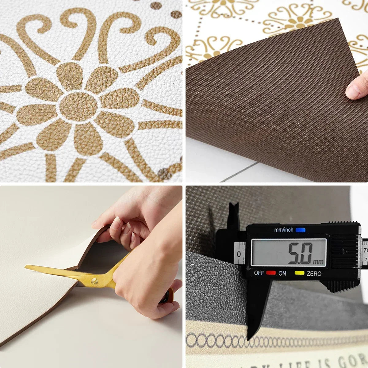 Kitchen Carpet Anti-slip Oil-proof Dirt-resistant Rug PVC Leather Waterproof Floor Mats Long Size Flower Home Decoration Mat 양탄자