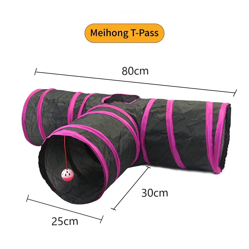 Foldable Cat Tunnel Play Tunnel Breathable Indoor Cat Toy