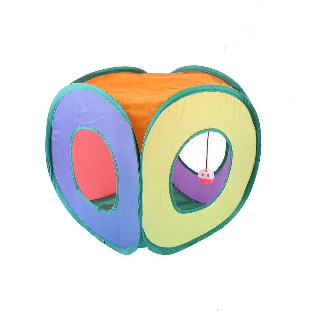 Foldable Cat Tunnel Play Tunnel Breathable Indoor Cat Toy