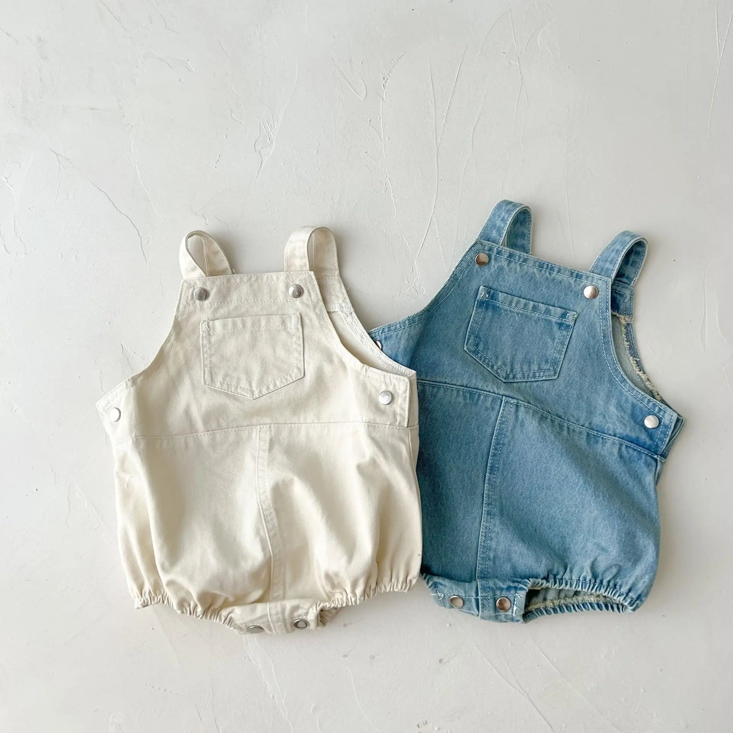 Unisex Cotton Cowboy Sleeveless Romper For Newborns