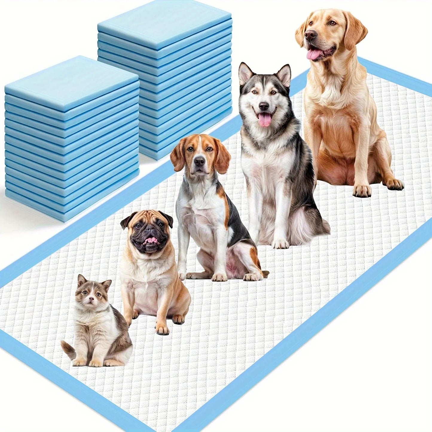GIMARS Thickened 8-Layer Super Absorbent Dog Pee Pads, Leak-Proof
