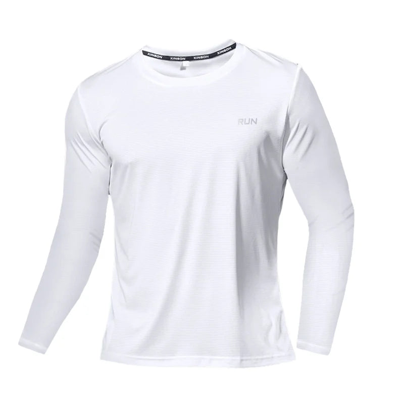 Ice Silk Long Sleeve T-Shirt Men's Quick Dry Sun-Protection