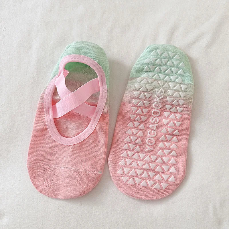 Yoga Socks Women Gradient Silicone Non Slip No Show
