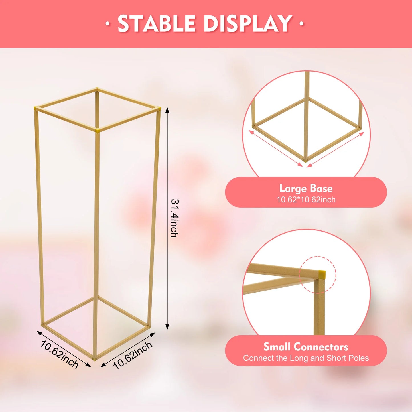 Iron Flower Stand Set 10 Piece Wedding Column Stands For Events