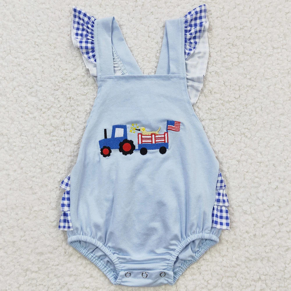 Baby Girls Rompers 4th of July Bodysuits for Toddlers