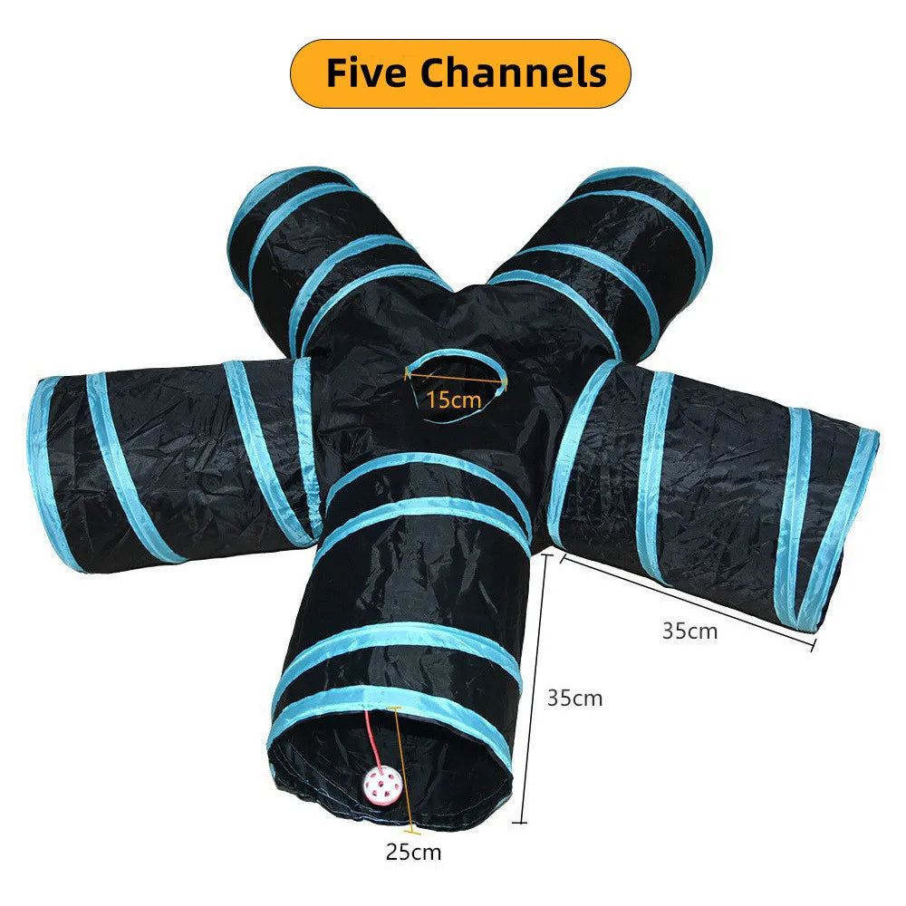 Foldable Cat Tunnel Play Tunnel Breathable Indoor Cat Toy