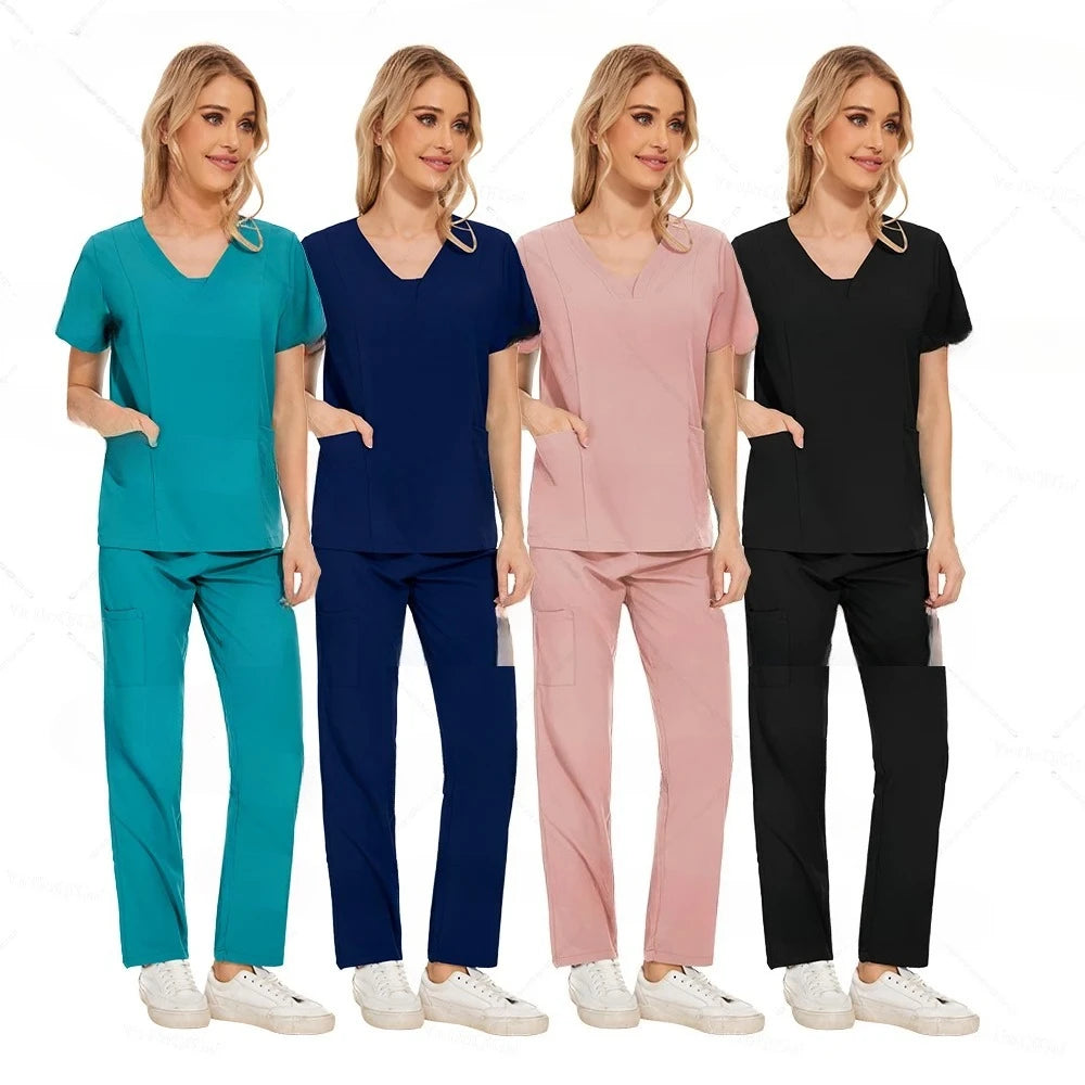 Nursing Scrubs Sets for Doctors and Nurses Tops and Pants