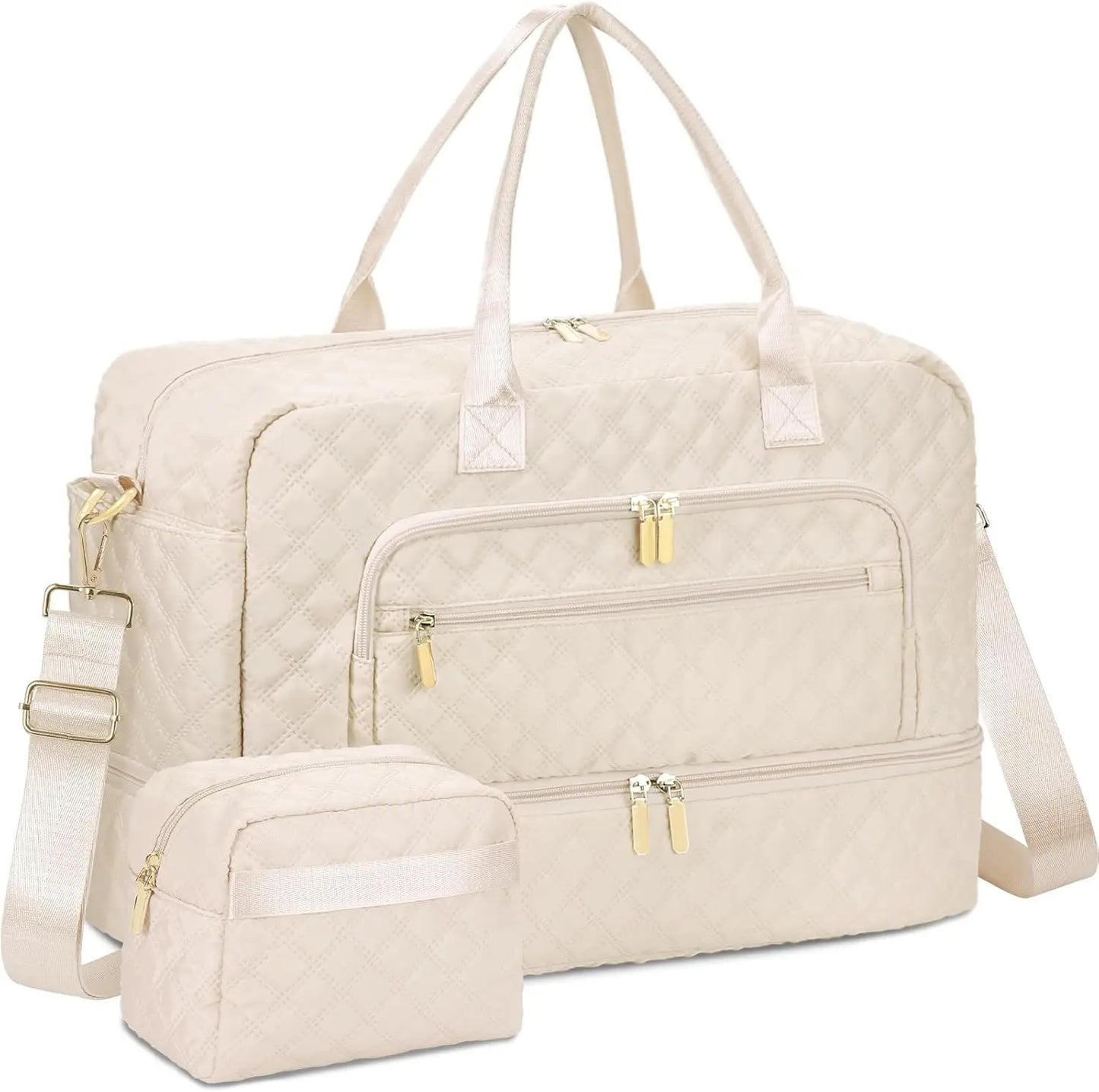 Travel Duffle Bag For Women With Toiletry And Shoe Compartments