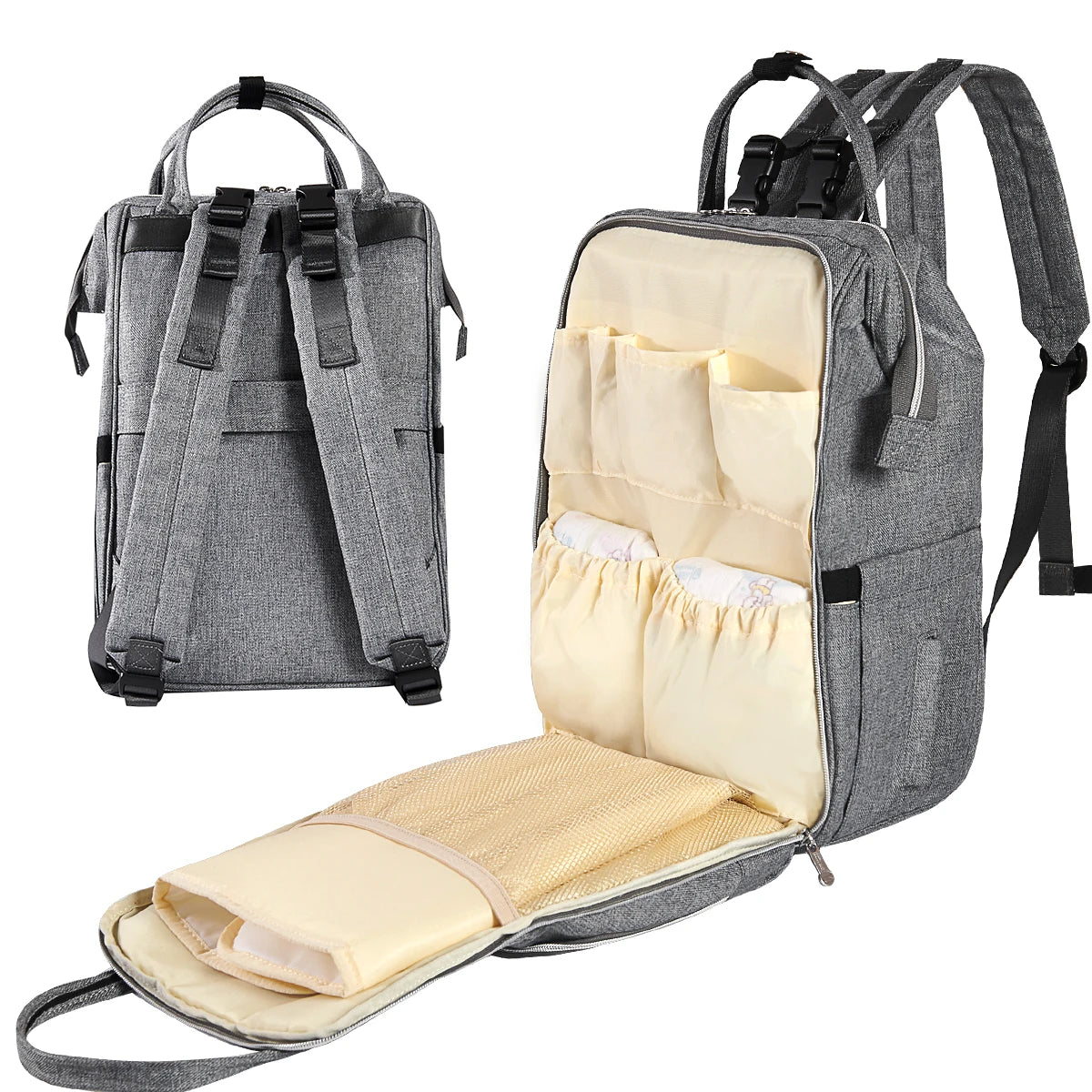 Sunveno Diaper Bag Backpack Multifunction Travel Maternity Baby Changing Bag