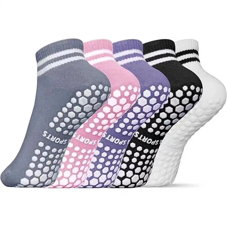 Grip Socks for Women Non Slip Pilates Yoga Stripes