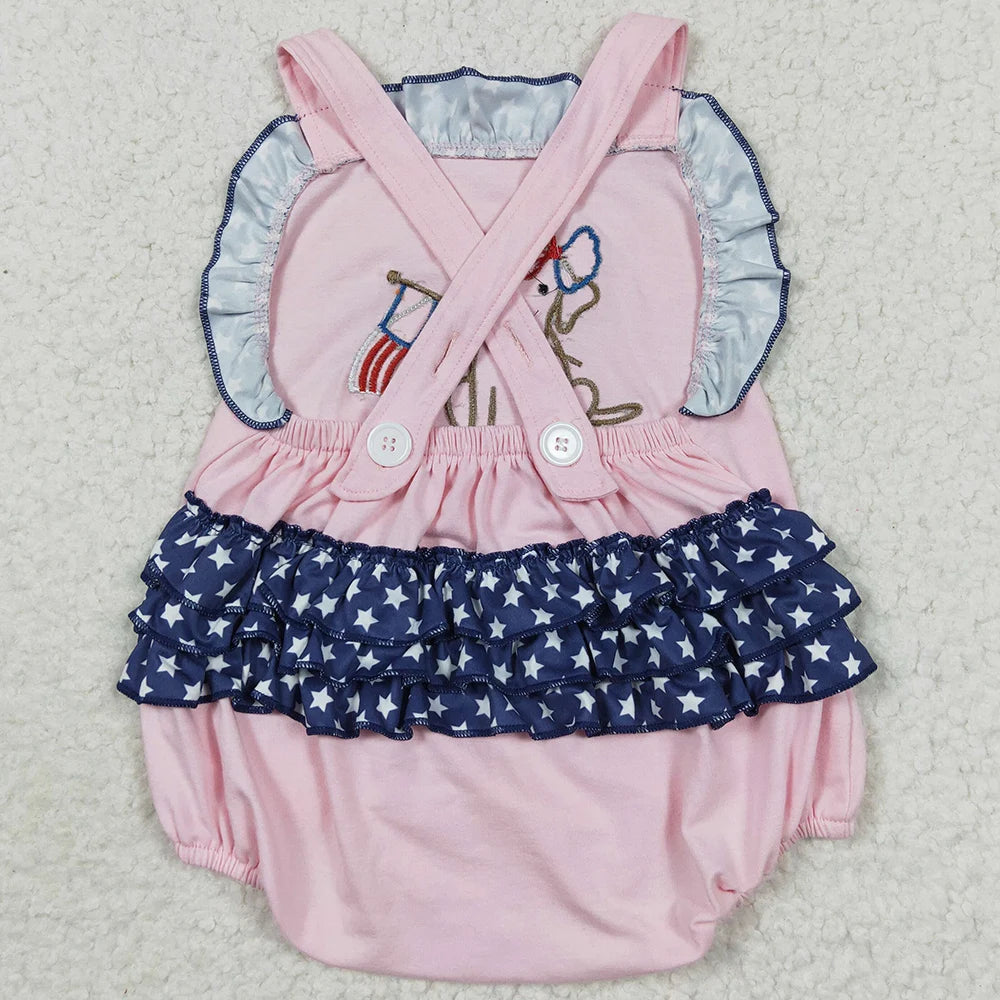 Baby Girls Rompers 4th of July Bodysuits for Toddlers