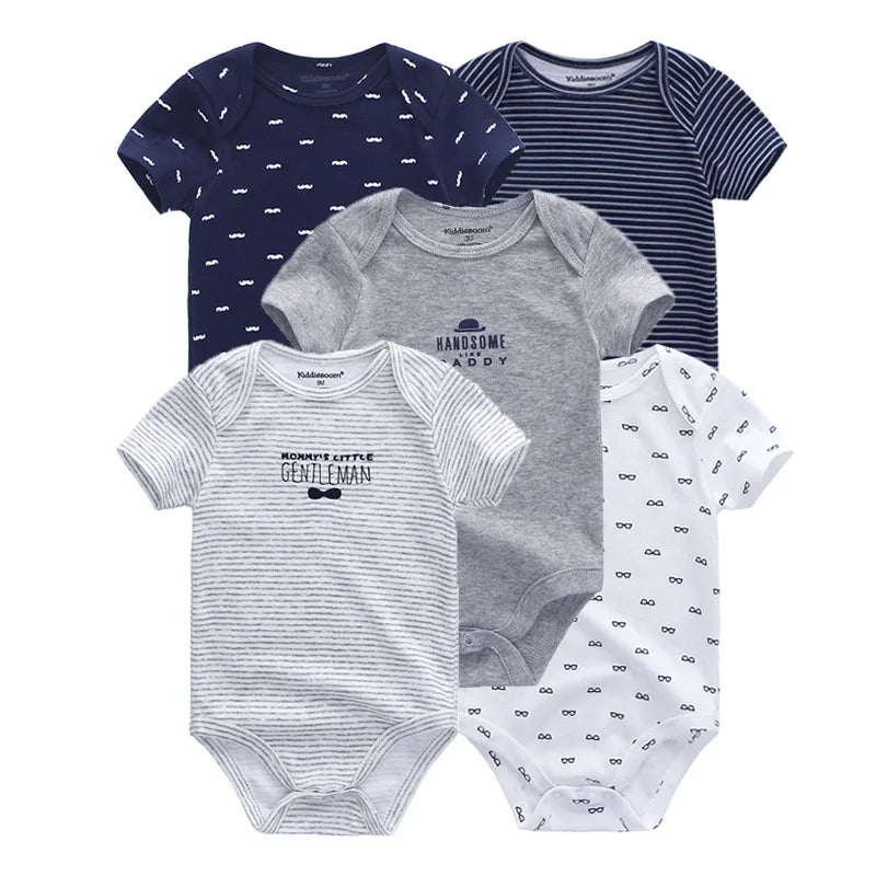 Kiddiezoom Cartoon Cotton Baby Jumpsuit Unisex Summer Outfit For Newborns