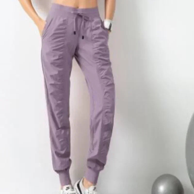 Macroupta Womens Quick Dry Drawstring Joggers With Side Pockets