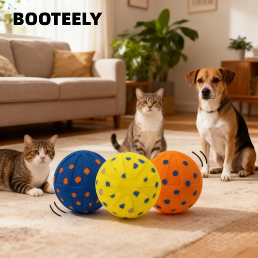 Booteely Dog Interactive Ball Toy Auto Vibrating Jumping Ball