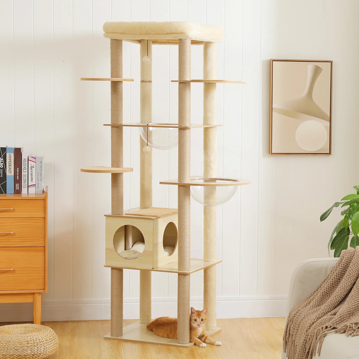 PAWZ Ro Multi Level Cat Tree With Scratching Posts Condo