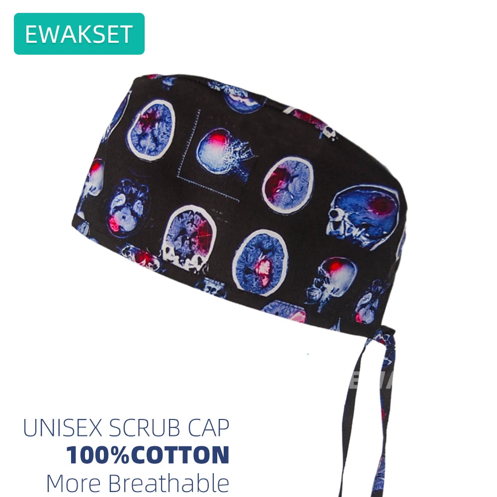 Woman man Hospital orthopedics Scrub Cap 100%cotton breathable operating surgical hat medical nurse doctor working surgeon caps