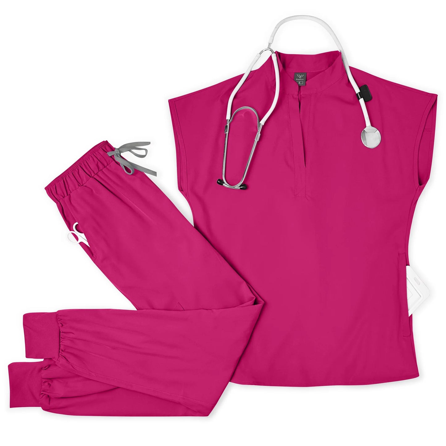 Medical Scrubs Set for Men Breathable Top and Pants