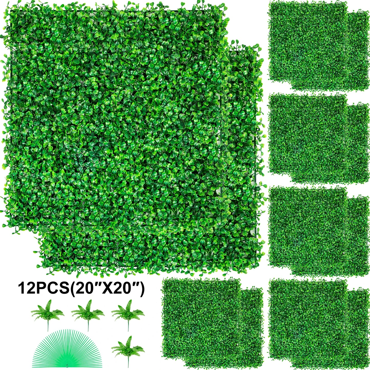 SucceBuy Boxwood Hedge Wall Panels For Artificial Plant Decor