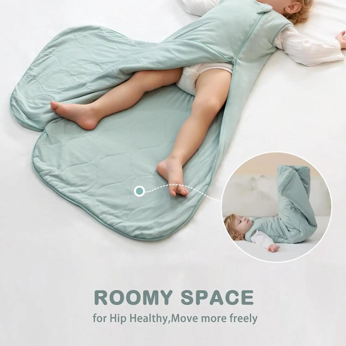 Unisex Baby Sleep Sack Wearable Blanket With Two Way Zipper