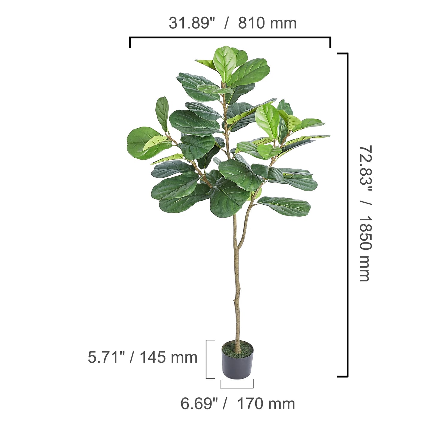 SucceBuy Artificial Olive Tree Faux Plant Anti Tip Support