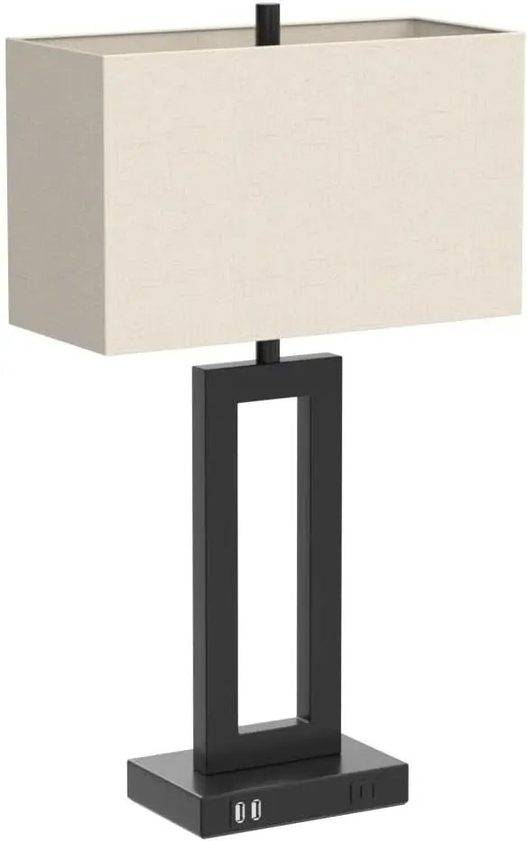 Two Pack Touch Table Lamp With USB Ports Dimmable