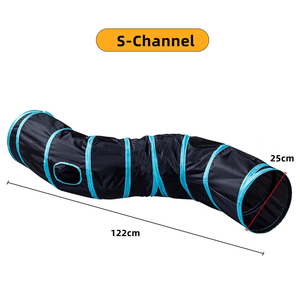 Foldable Cat Tunnel Play Tunnel Breathable Indoor Cat Toy