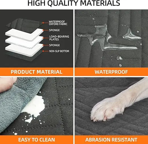 Back Seat Extender Dog Hammock Car Seat Cover Hard Bottom