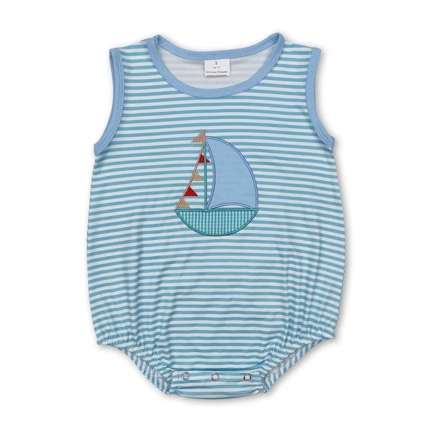 Sibling Baby Boys Sleeveless Rompers Cotton Polyester Fabric Easy Care