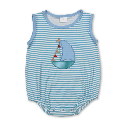 Sibling Baby Boys Sleeveless Rompers Cotton Polyester Fabric Easy Care