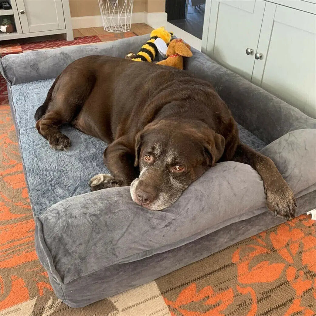 BINGOPAW Extra Large Orthopedic Dog Bed With Removable Cover
