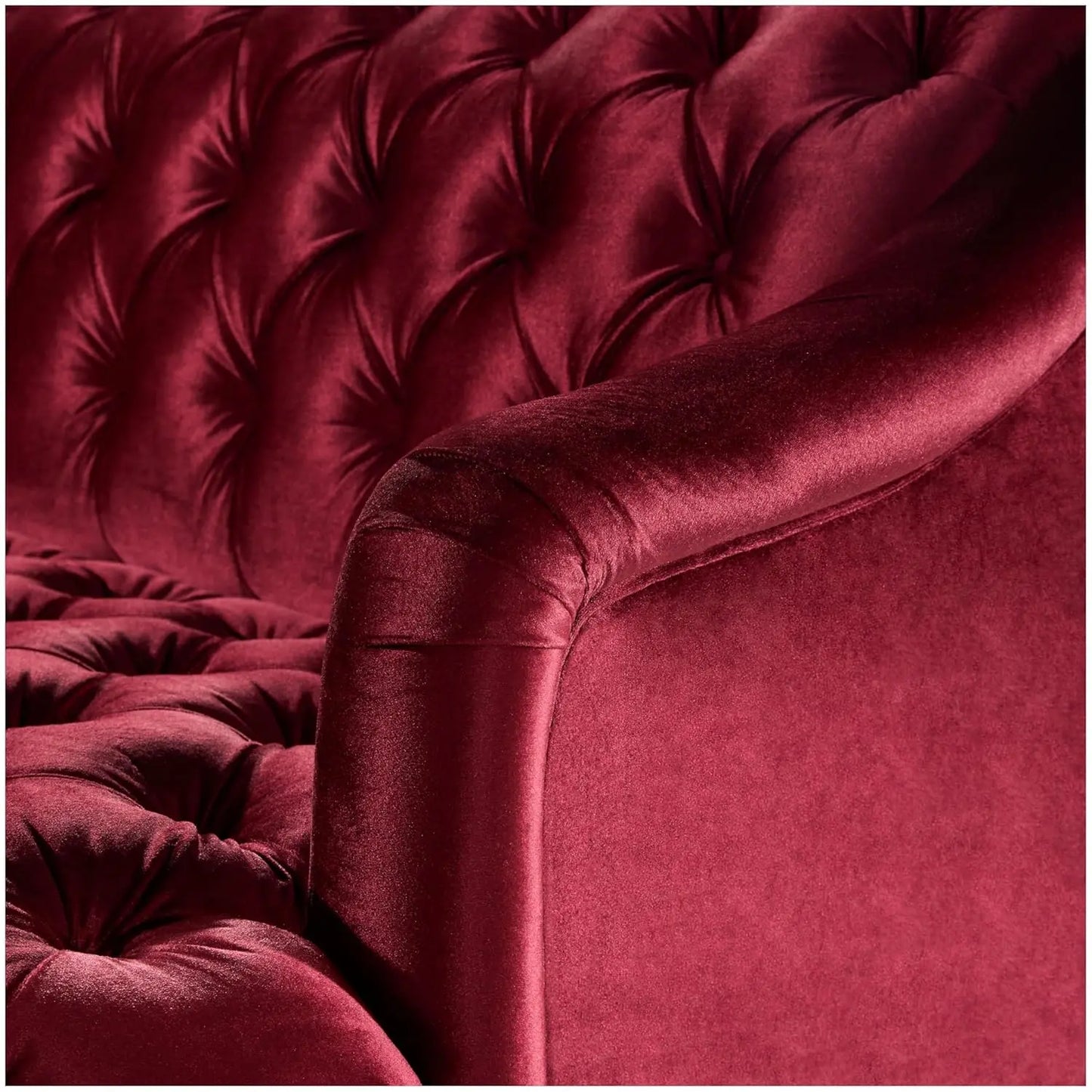 Modern Wingback Velvet Tufted Loveseat Settee