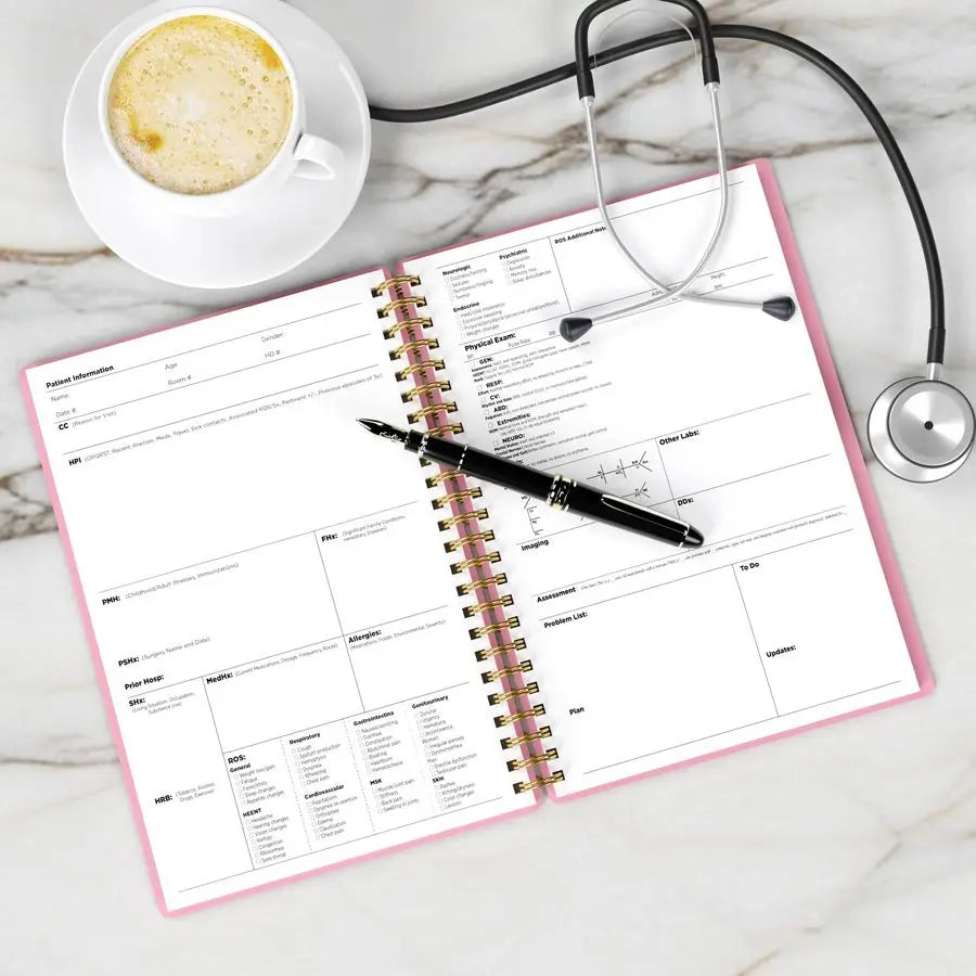 Medical History And Physical Notebook For Medical Professionals
