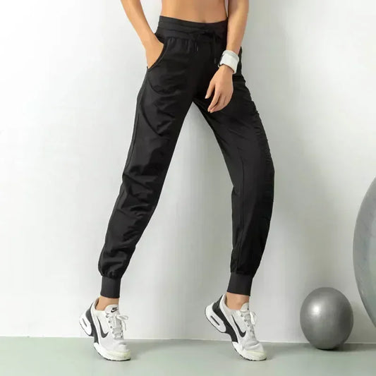 Macroupta Womens Quick Dry Drawstring Joggers With Side Pockets