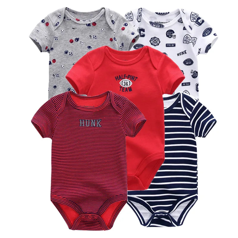 Kiddiezoom Cartoon Cotton Baby Jumpsuit Unisex Summer Outfit For Newborns