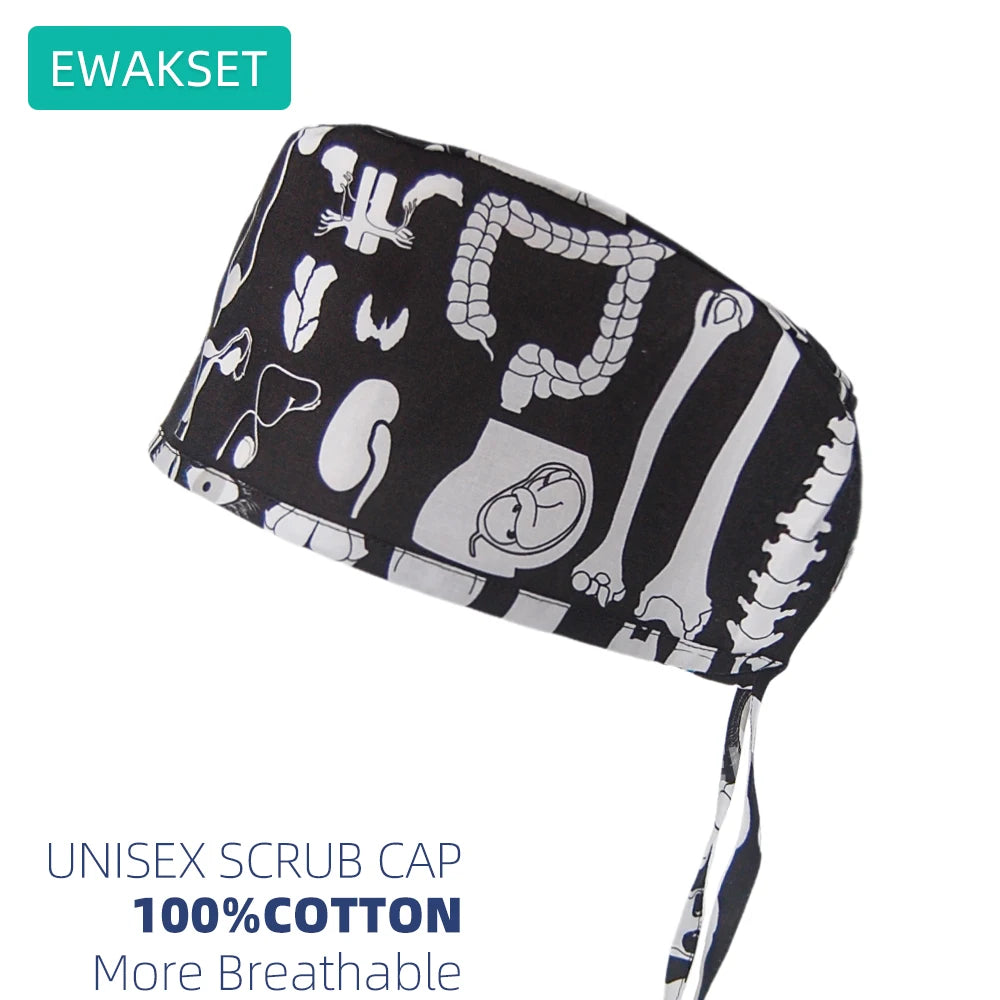 Woman man Hospital orthopedics Scrub Cap 100%cotton breathable operating surgical hat medical nurse doctor working surgeon caps