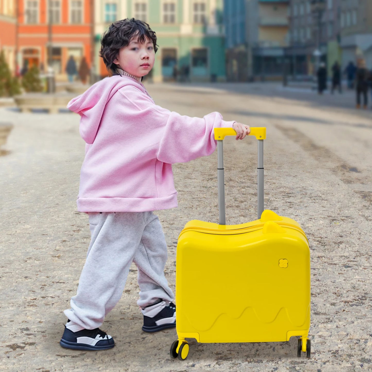 Kids Sit And Ride Luggage Case For Travel Durable ABS
