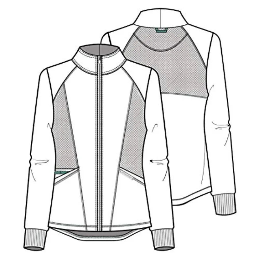Cherokee Scrub Jacket Women Zip Front Medical Uniform Mesh Detail Ultra Soft