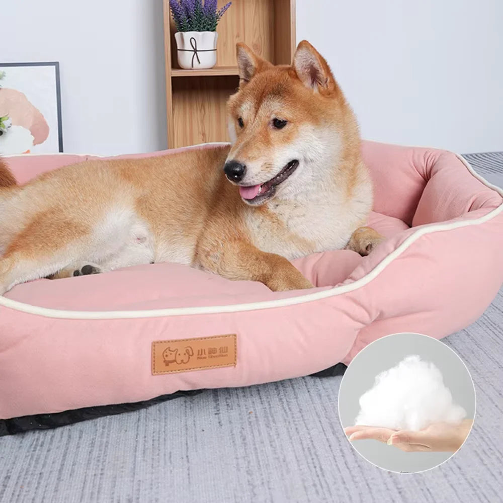 Corduroy Pet Sofa Bed For Dogs And Cats Cozy Winter Warm Cushion