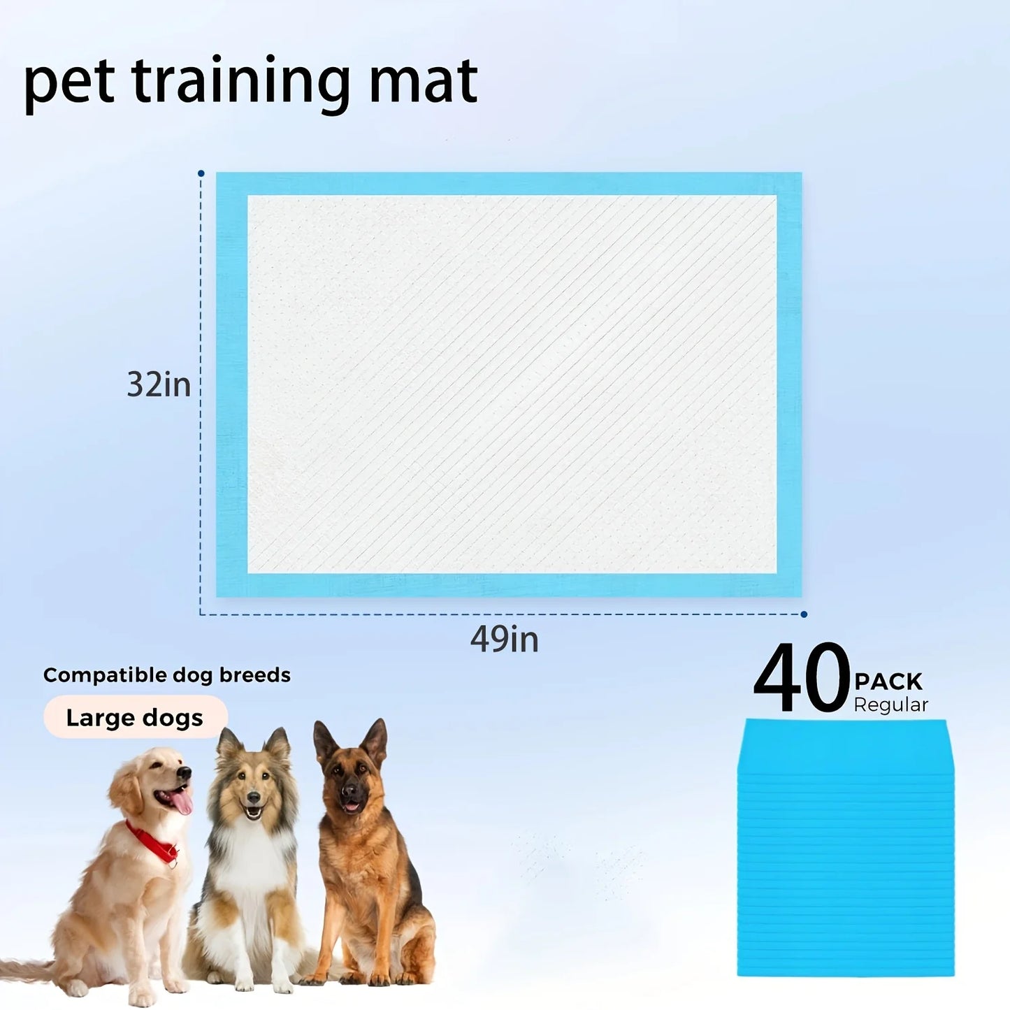 Disposable Pet Training Pads Forty Pack Thickened Leakproof Absorbent