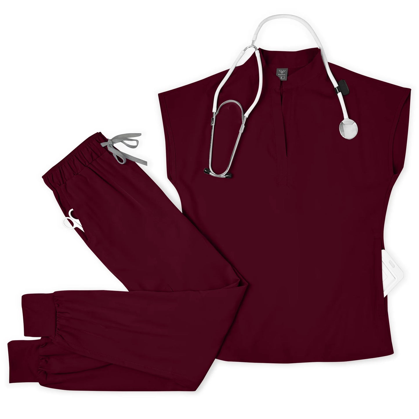 Medical Scrubs Set for Men Breathable Top and Pants