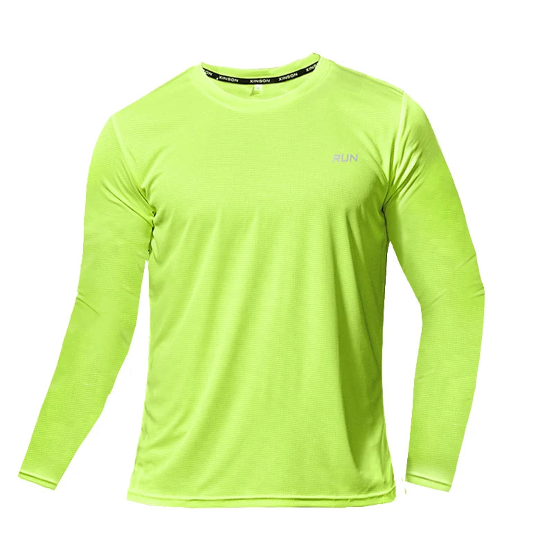 Ice Silk Long Sleeve T-Shirt Men's Quick Dry Sun-Protection